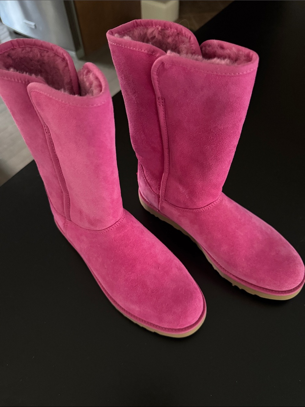 UGG Women's Classic Tall Boot in Bright Pink Suede